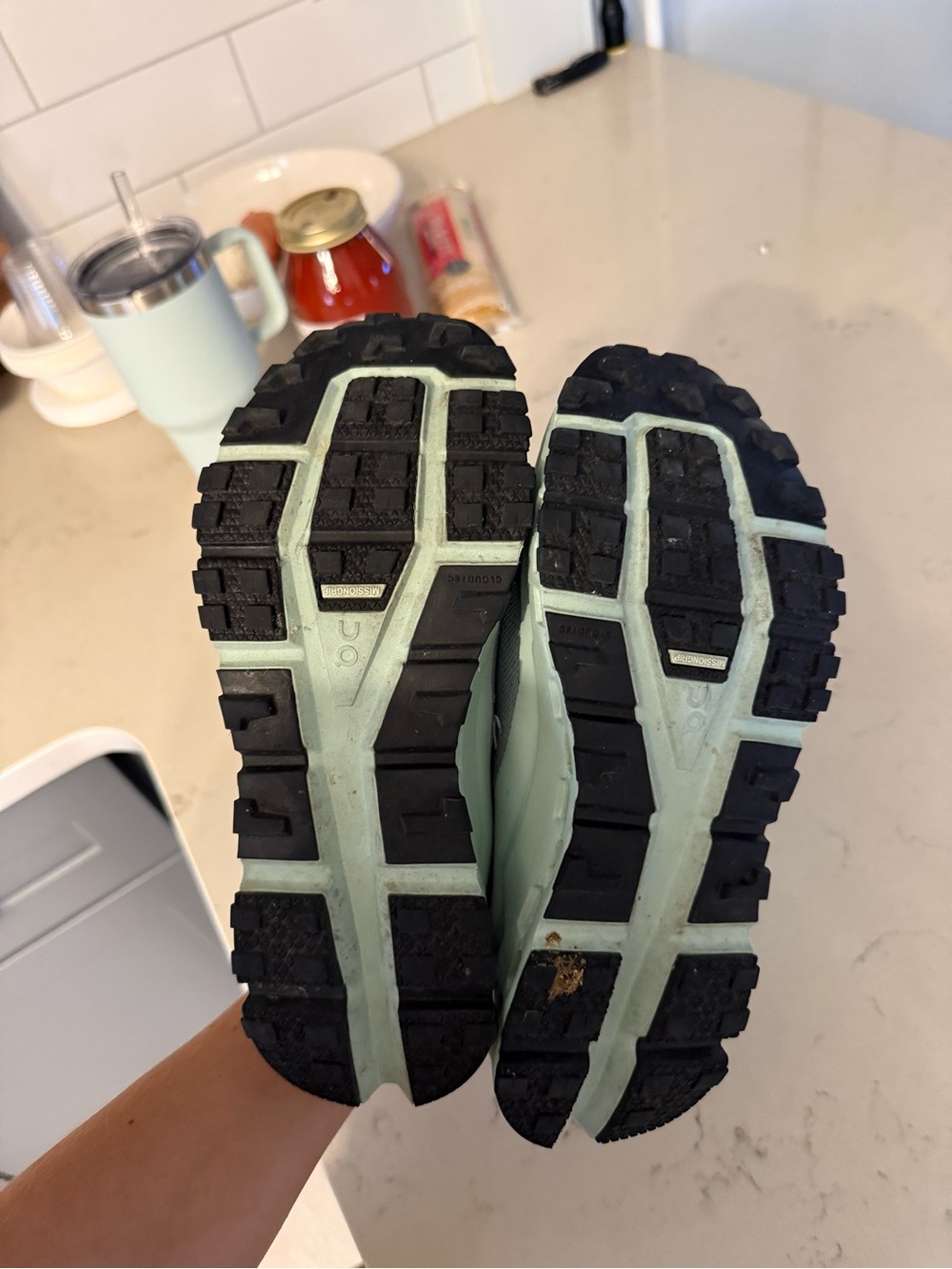 On Running Women's Mint and Black Cloud Athletic Shoes - Picture 5 of 5